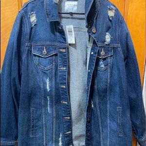 Torrid Long Distressed Jean Jacket